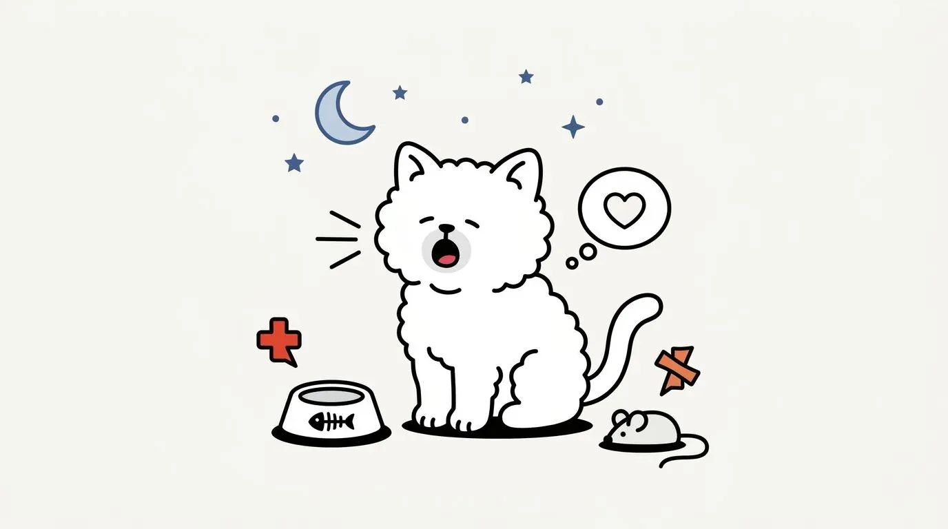 고양이 밤에 우는 이유