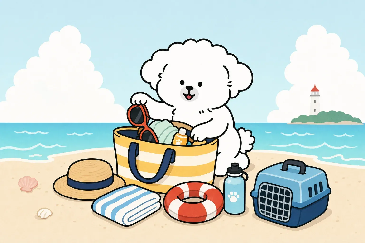 강아지 바다 여행 준비물