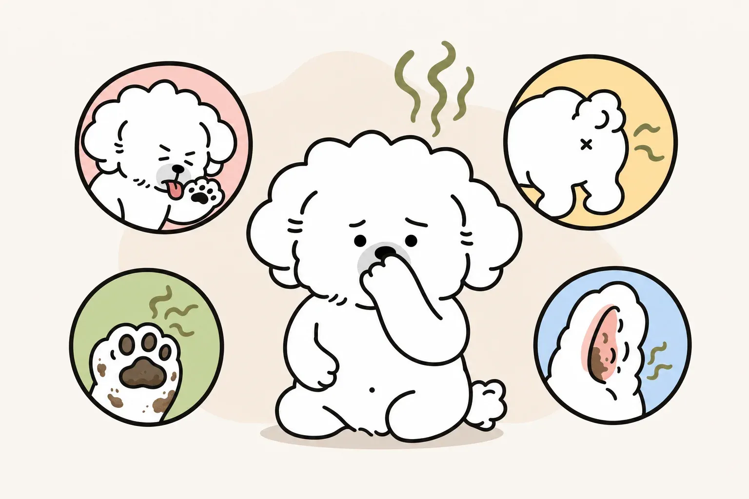강아지 냄새 원인