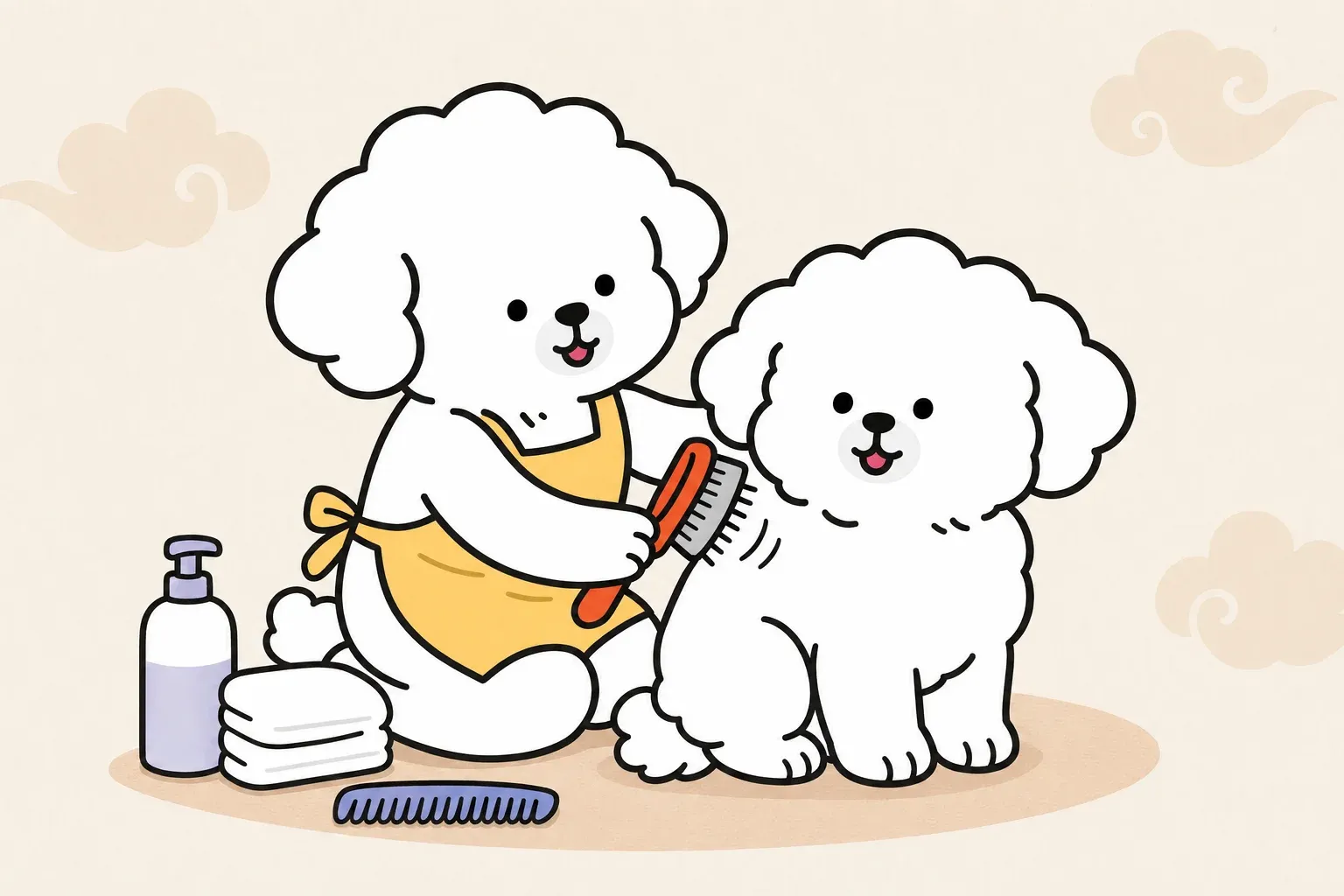 강아지 빗질 방법