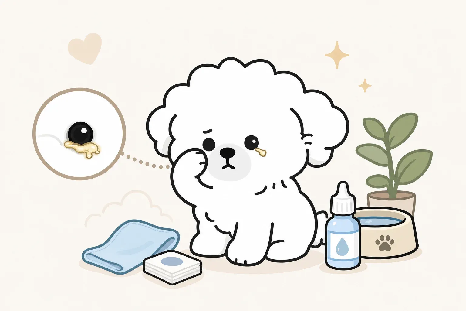 강아지 눈곱 원인 관리법