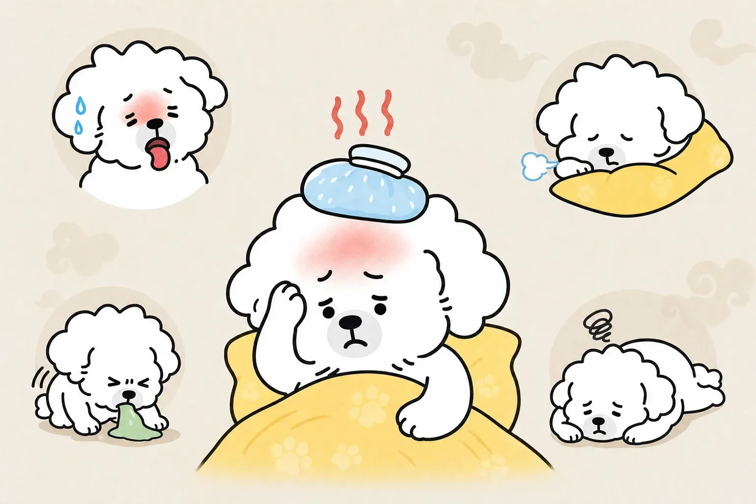 강아지 열 증상