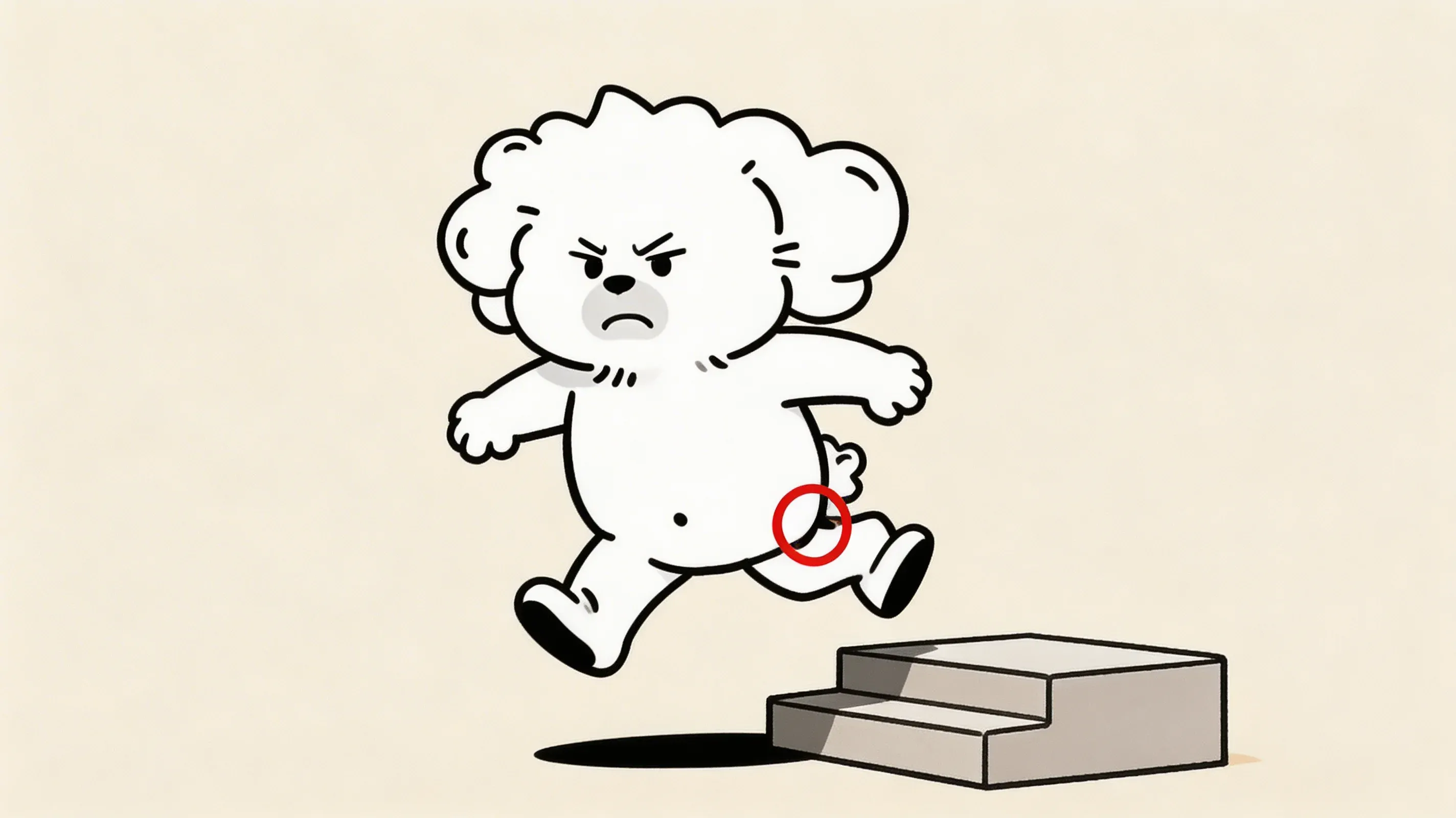 강아지 뛰어내리기 관절