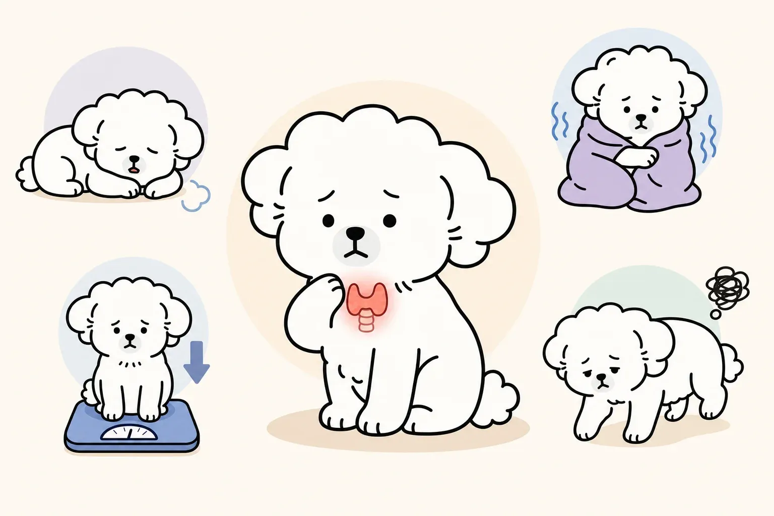 강아지 갑상선 기능 저하증 증상