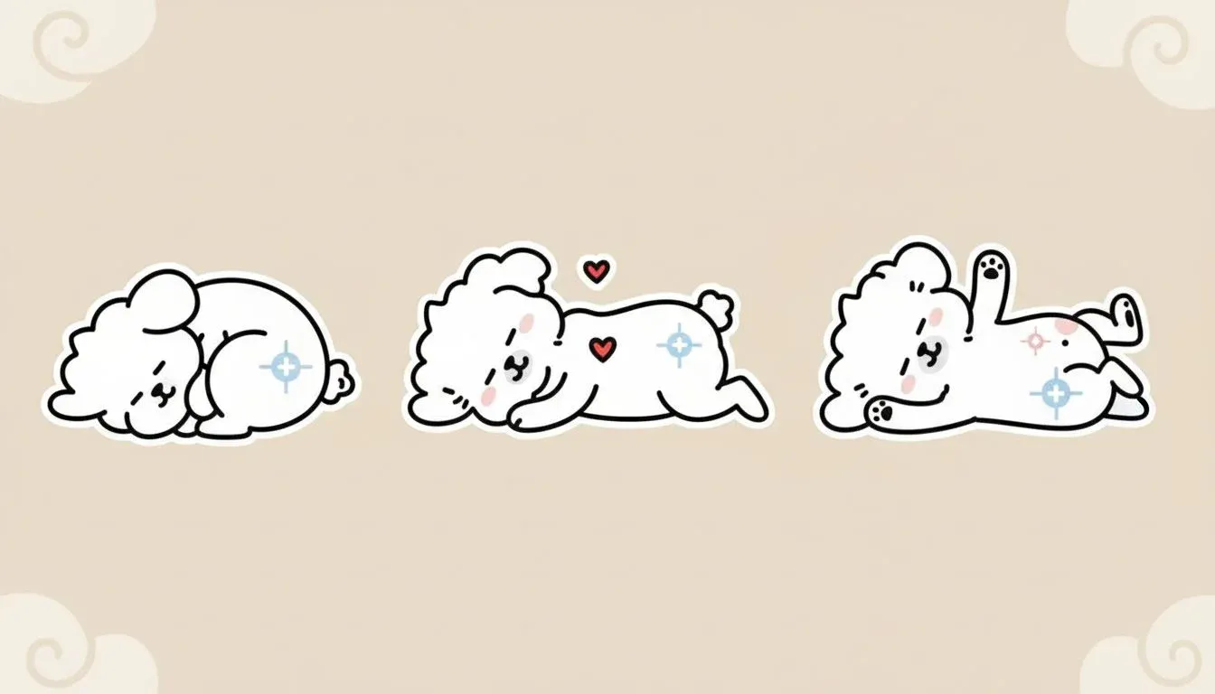 강아지 잠자는 자세 관절