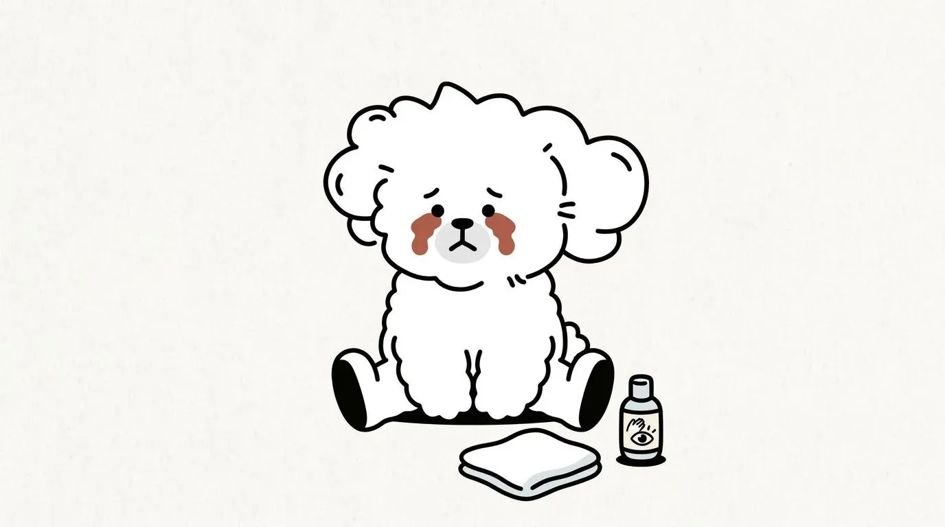 강아지 눈물자국