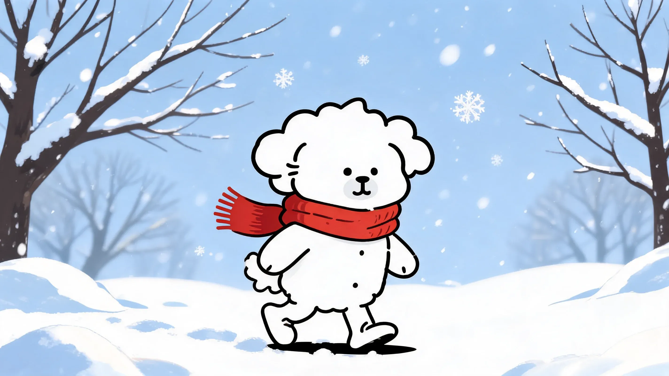 강아지 겨울 산책